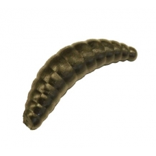 Мягкая приманка Trout Zone Maggot 1,6"черный сыр